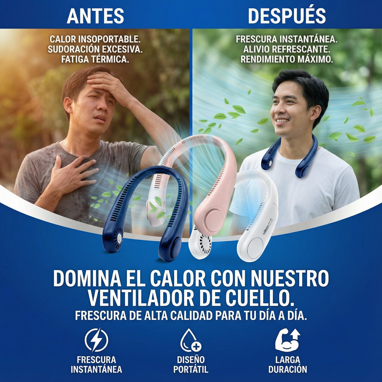 ❄️ VENTILADOR DE CUELLO ARCTIC AIR FREEDOM — Frescura sin usar las manos