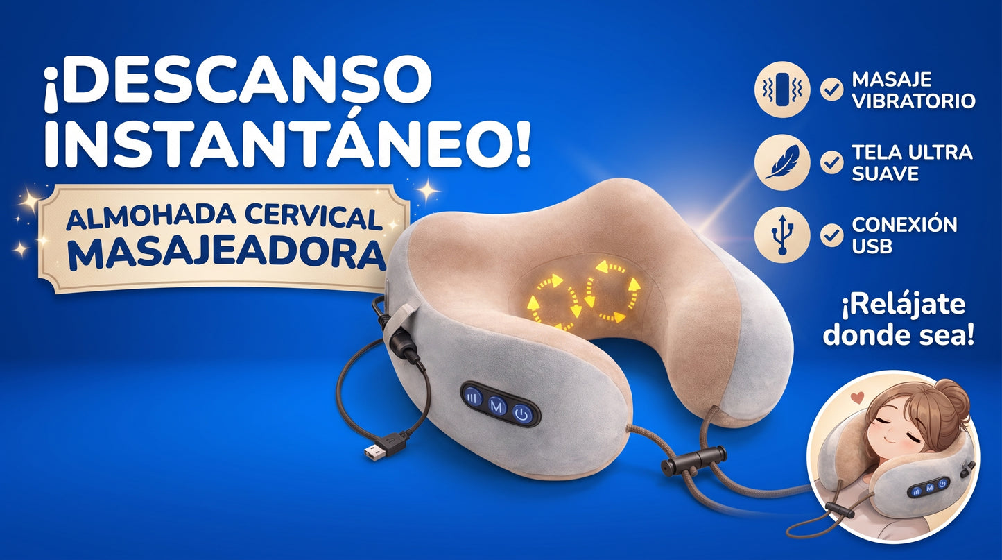 🛏️ ALMOHADA CERVICAL MASAJEADORA — Tu cuello merece un descanso real