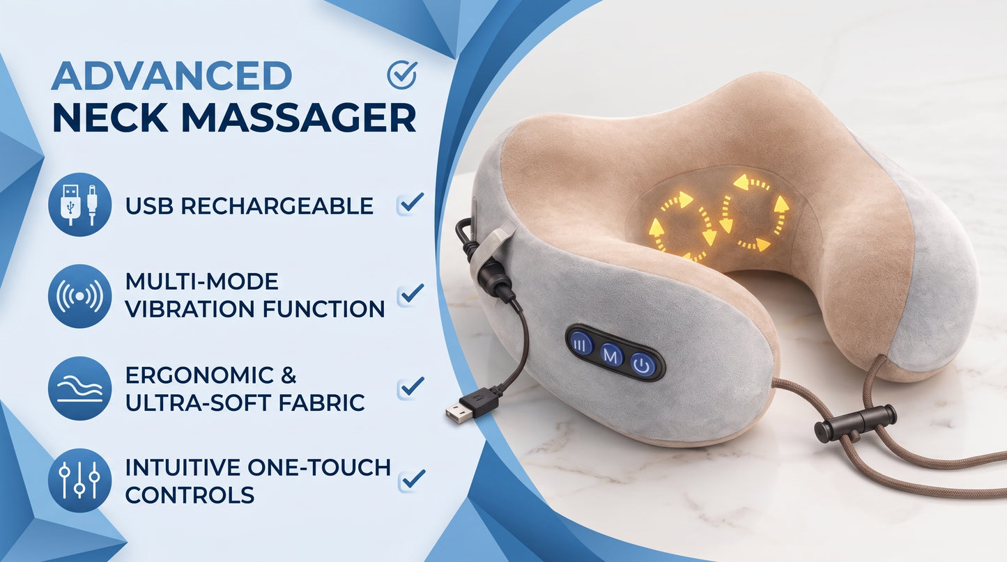 🛏️ ALMOHADA CERVICAL MASAJEADORA — Tu cuello merece un descanso real