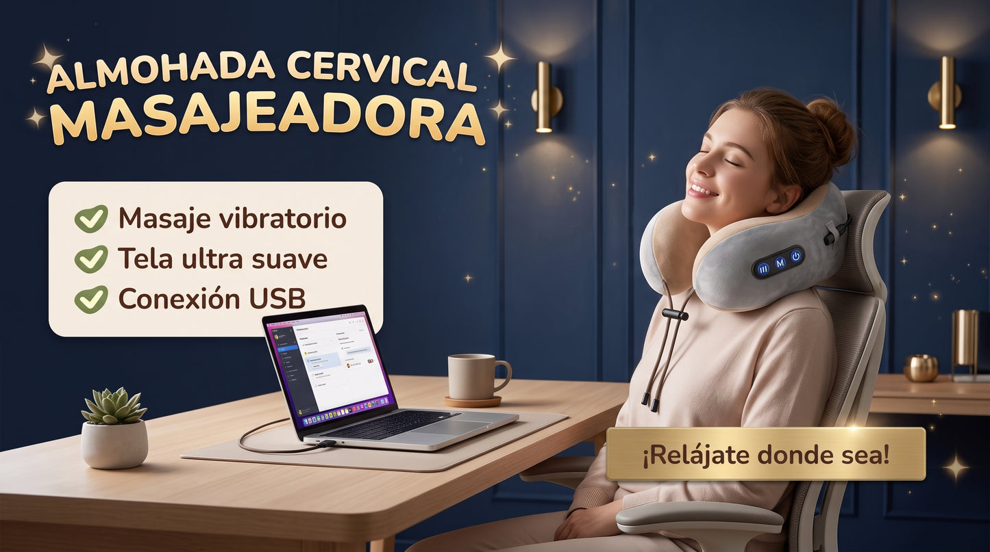 🛏️ ALMOHADA CERVICAL MASAJEADORA — Tu cuello merece un descanso real