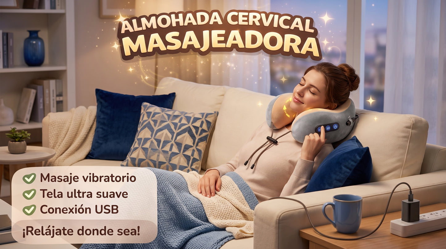 🛏️ ALMOHADA CERVICAL MASAJEADORA — Tu cuello merece un descanso real