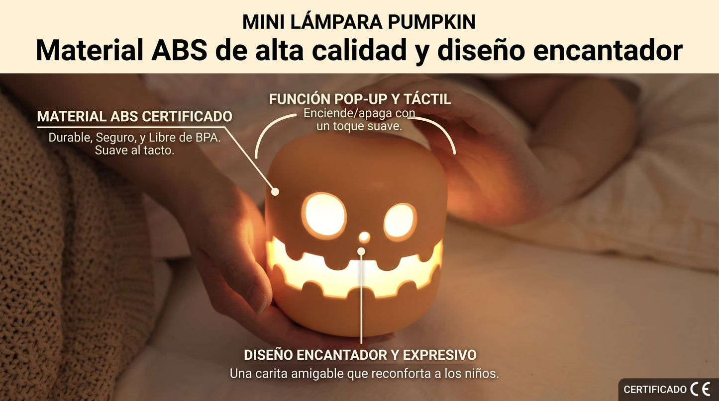 🎃 MINI LÁMPARA PUMPKIN — Luz suave para noches tranquilas