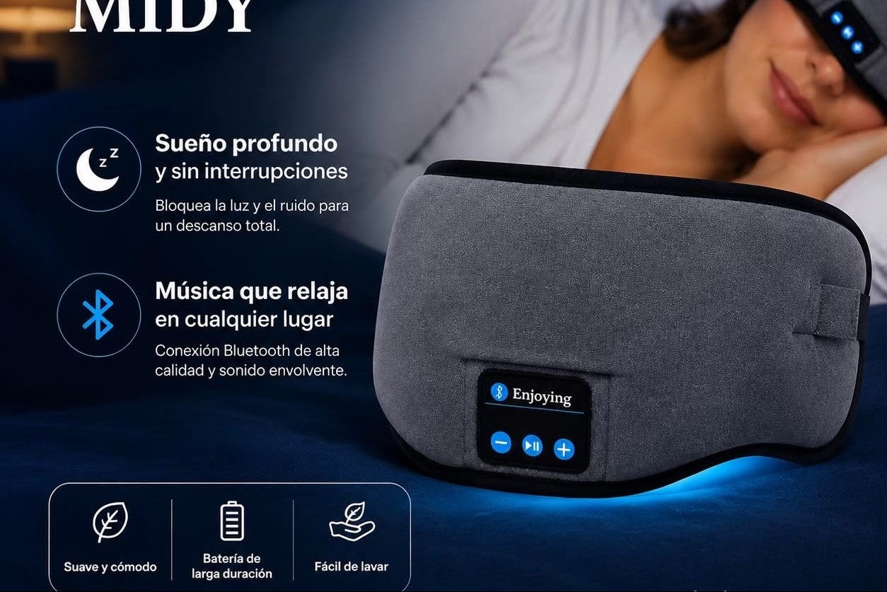 Antifaz Bluetooth MIDY ✨